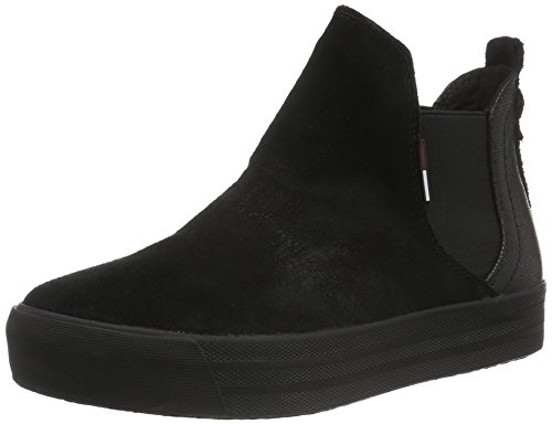Tommy Jeans Damen L1385YON 14C High-Top, Schwarz (Black 990) von Tommy Jeans