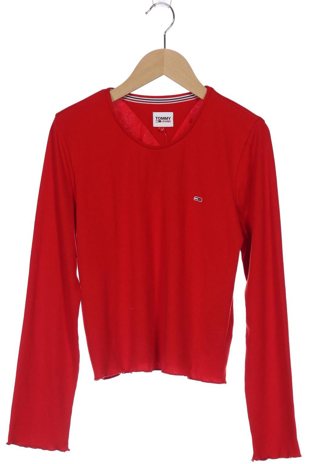 Tommy Jeans Damen Langarmshirt, rot von Tommy Jeans