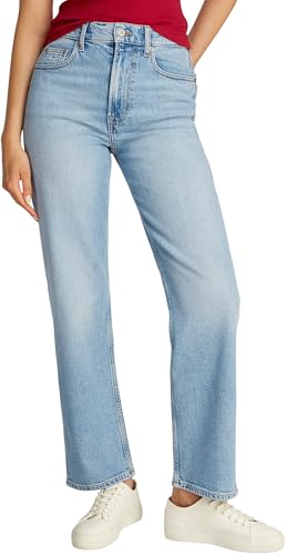Tommy Jeans Damen Layla Hr Slim STR Bi0112 Dw0Dw20643 Gerade, Denim (Denim Light), 29W / 34L von Tommy Jeans