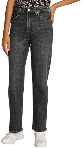 Tommy Jeans Damen Layla Hr Slim STR Bi0187 Dw0dw20646 Gerade, Denim (Denim Black), 27W / 32L EU von Tommy Jeans