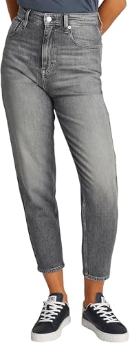 Tommy Jeans Damen Mom Jean UH TPR Bi0177 Dw0Dw20648 Zugeschnitten, Denim (Denim Black), 33W / 34L von Tommy Jeans