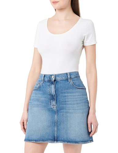 Tommy Jeans Damen Mom Skirt Bi0134 Dw0Dw20136 Gerader Rock, Denim (Denim Medium), 28W von Tommy Jeans