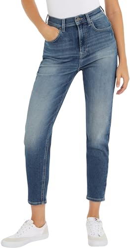 Tommy Jeans Damen MOM Slim UH BH1264 DW0DW17628 Jeanshosen, Denim, 30W / 28L von Tommy Jeans