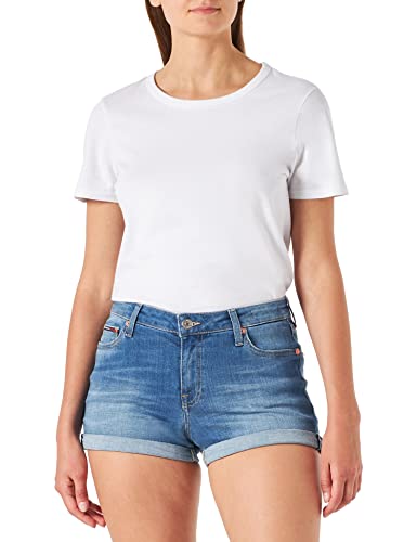 Tommy Jeans Damen MR DNM Short BF0231 Hose, Denim Medium, 24W Regulär von Tommy Jeans