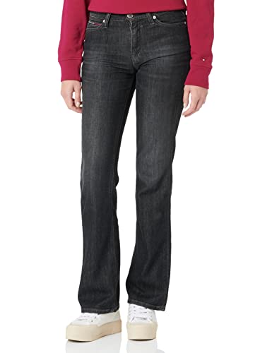 Tommy Jeans Damen Maddie MR Bootcut DF1181 DW0DW14139 Hosen, Denim, 28W / 34L von Tommy Jeans