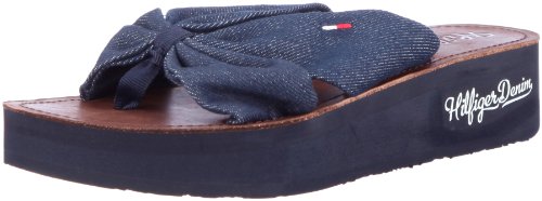 Tommy Jeans Damen Marina Wedge 4 B Zehentrenner, Blau (CORE Navy 475), 37 von Tommy Jeans