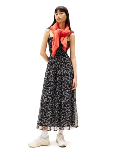 Tommy Jeans Damen Maxi Sundress with Floral Print Kleid, Kleine Blumen AOP, Mittel von Tommy Jeans