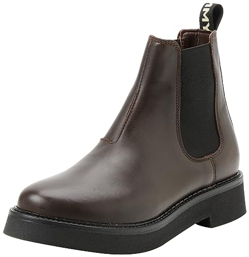 Tommy Jeans Damen Mid Boot Stiefel Chelsea Flat Stiefeletten, Braun (Velvet Brown), 36 von Tommy Jeans