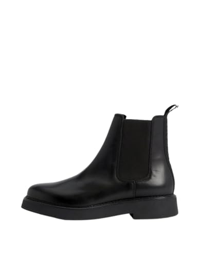 Tommy Jeans Damen Mid Boot Stiefel Chelsea Flat Stiefeletten, Schwarz (Black), 40 von Tommy Jeans