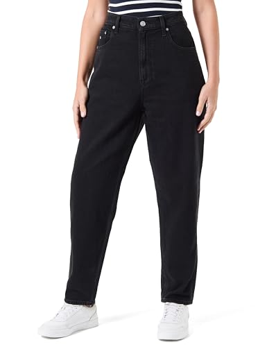 Tommy Jeans Damen Mom Jean Uhr TPR Ai4185Dw0Dw21389 Zugeschnitten, Denim (Denim Black), 34W x 28L von Tommy Jeans