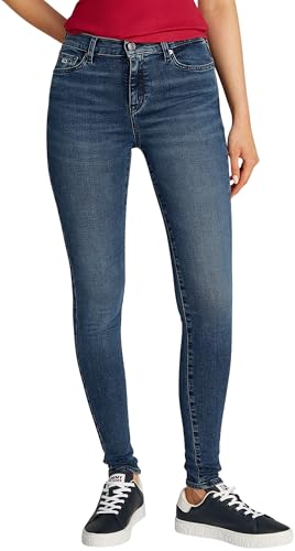 Tommy Jeans Damen Nora Md Skn Bi1267 Dw0Dw20064 Skinny, Denim (Denim Washed Blue Black), 24W / 30L von Tommy Jeans