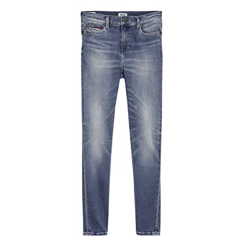 Tommy Jeans Damen Nora Mid Rise Skinny Ankle Qnscl Straight Jeans, Blau (Denim A), W24/L32 von Tommy Jeans