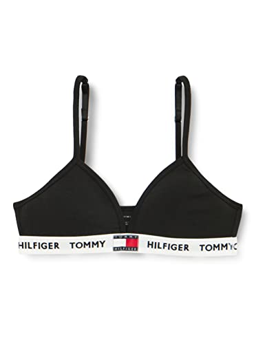 Tommy Hilfiger Mädchen Padded Triangle Bra UG0UG00428 Triangel-BHS, Undurchsichtige, Schwarz (Black), 8-10 Jahre von Tommy Hilfiger