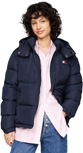 Tommy Jeans Damen Pufferjacke Alaska Wasserabweisend, Blau (Dark Night Navy), XXL von Tommy Jeans