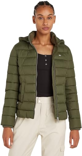 Tommy Jeans Damen Pufferjacke Basic Übergangsjacke, Grün (Fatigue Green), XXS von Tommy Jeans