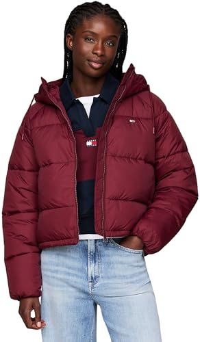 Tommy Jeans Damen Pufferjacke Warm, Rot (Deep Rouge), L von Tommy Jeans