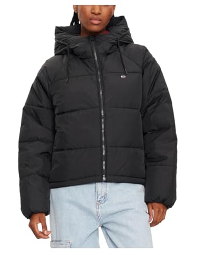 Tommy Jeans Damen Pufferjacke Warm, Schwarz (Black), 4XL von Tommy Jeans