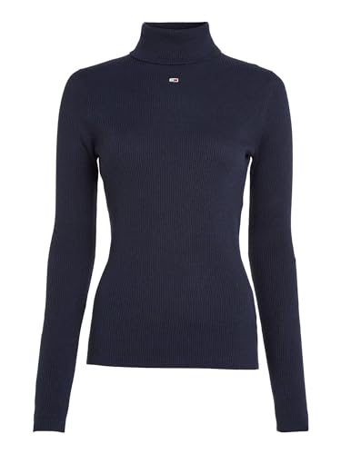 Tommy Jeans Damen Pullover Essential Rollkragen, Blau (Twilight Navy), L von Tommy Hilfiger