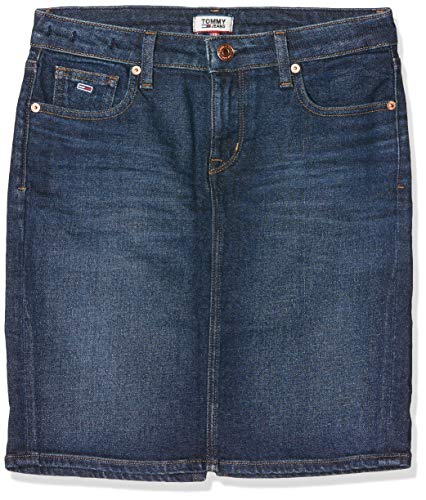 Tommy_Jeans REGULAR DENIM SKIRT ACDK Kleid Damen, Blau (Denim 1bj), Einheitsgröße (Herstellergröße:One Size) von Tommy Jeans