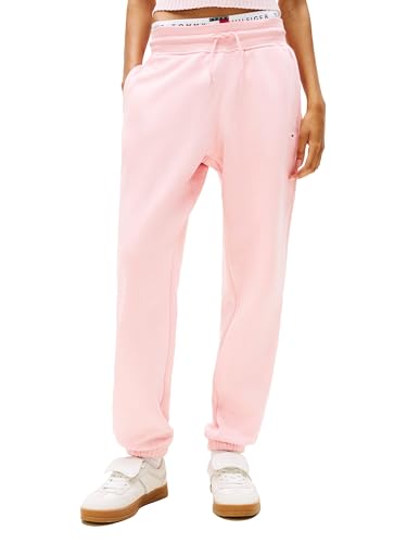 Tommy Jeans Damen Relaxed Script Logo Jogger Sweatpants mit Kordelzug, Rosa (Ballet Pink), M von Tommy Jeans