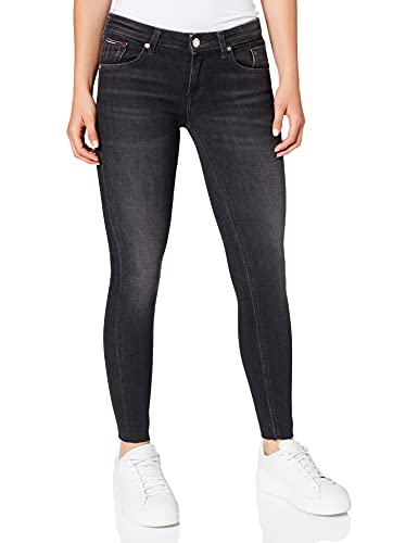 Tommy Jeans Damen Scarlett Lr Skny Knöchel Ae170 Bks Jeans, Denim Black, W33 / L28 von Tommy Jeans