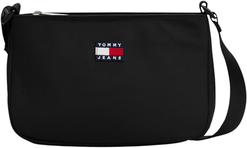 Tommy Jeans Damen Schultertasche Daily mit Reißverschluss, Schwarz (Black), Einheitsgröße von Tommy Jeans