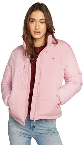 Tommy Jeans Damen Steppjacke Essential Puffer mit Kragen, Rosa (Ballet Pink), XL von Tommy Jeans
