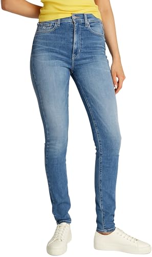 Tommy Jeans Damen Sylvia HGH Skn Bi1239 Dw0dw20028 Skinny, Denim (Denim Medium), 25W / 30L EU von Tommy Jeans