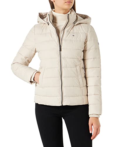 Tommy Jeans Damen TJW Basic Hooded Jacket DW0DW13741 Gepolsterte Jacken, Beige (Beige), XXS von Tommy Jeans