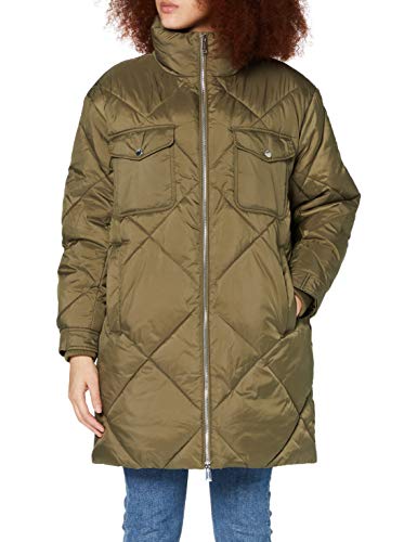 Tommy Jeans Damen TJW Diamond Quilted Coat Jacke, Olive Tree, Large von Tommy Jeans