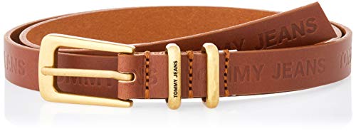 Tommy Jeans Damen TJW ESSENTIAL LEATHER BELT Grtel, Cognac, 80 cm von Tommy Jeans