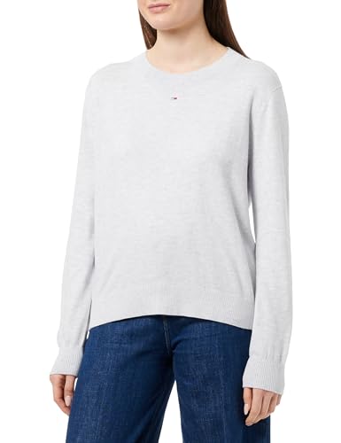 Tommy Jeans Damen TJW Essential Crew Neck Sweater DW0DW17254 Pullover, Grau, S von Tommy Jeans