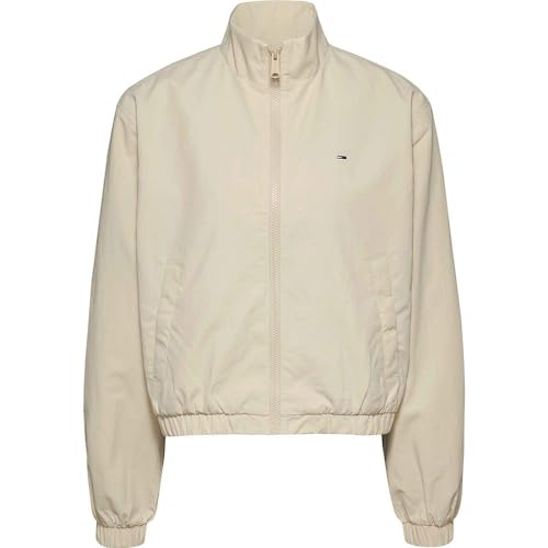 Tommy Jeans Damen Jacke Windbreaker Übergangsjacke, Elfenbein (Newsprint), XL von Tommy Jeans