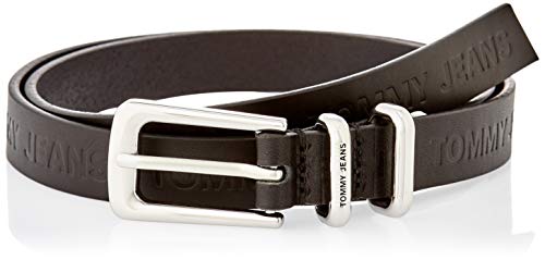 Tommy Jeans Damen TJW Essential Leather Belt Gürtel, Schwarz, 75 von Tommy Jeans