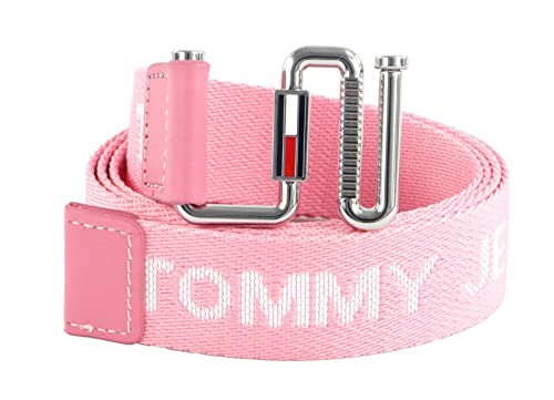 Tommy Jeans Damen TJW Essential Webbing Belt Gürtel, Fresh Pink, 90 cm von Tommy Jeans