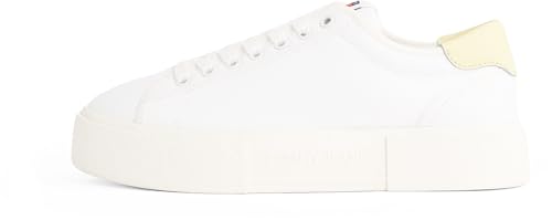 Tommy Jeans Damen Canvas Sneaker Flatform Elegant, Weiß (Ecru), 39 von Tommy Jeans