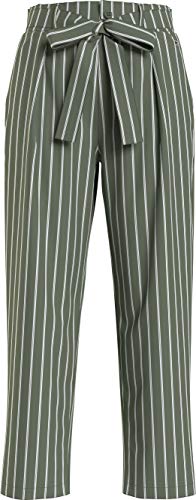 Tommy Jeans Damen TJW HR FLUID TAPERED STRIPE PANT Hose, Wüste Olive/Weiß, W30 / L32 von Tommy Jeans