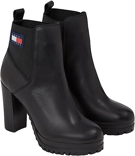 Tommy Jeans Damen TJW New ESS HIGH Heel Boot EN0EN02439 Niedrige Stiefel, Schwarz, 40 EU von Tommy Jeans