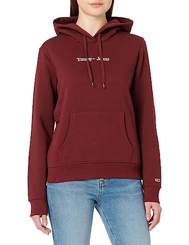 Tommy Jeans Damen TJW REG Serif LINEAR Hoodie DW0DW14362 Schwere Strickwaren, Lila, M von Tommy Jeans