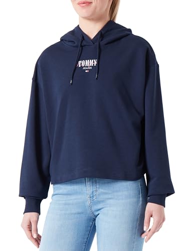 Tommy Jeans Damen Hoodie Tjw Rlx Essential Logo Hoodie mit Kapuze, Blau (Dark Night Navy), XL von Tommy Jeans