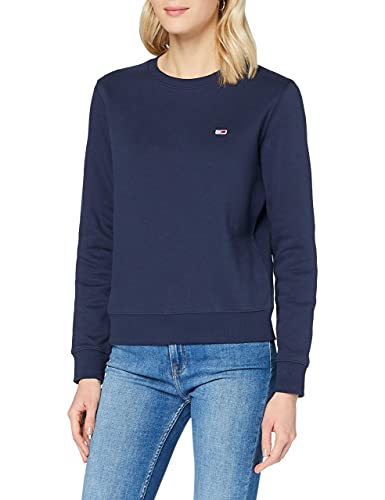 Tommy Jeans Damen Sweatshirt TJW Regular ohne Kapuze, Blau (Twilight Navy), XL von Tommy Jeans