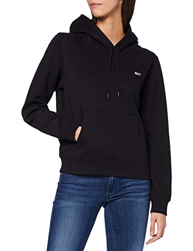 Tommy Jeans Damen Hoodie TJW Regular mit Kapuze, Schwarz (Black), S von Tommy Hilfiger