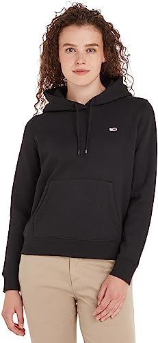 Tommy Jeans Damen Hoodie TJW Regular mit Kapuze, Schwarz (Black), S von Tommy Hilfiger