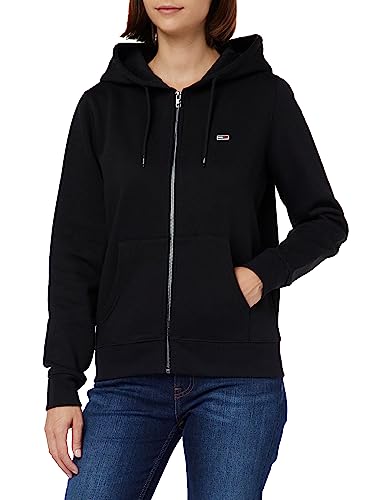 Tommy Jeans Damen TJW REGULAR HOODIE ZIP THROUGH Kapuzenpullover, Schwarz, 32 von Tommy Jeans