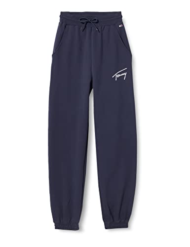 Tommy Hilfiger Damen Tjw Tommy Signature Sweatpants Trainingshose, Twilight Navy, XXS von Tommy Jeans