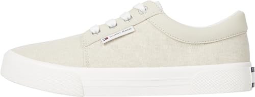 Tommy Jeans Damen TJW Vulc Skate Derby EN0EN02494 Vulkanisierte Sneaker, Beige, 39 EU von Tommy Jeans