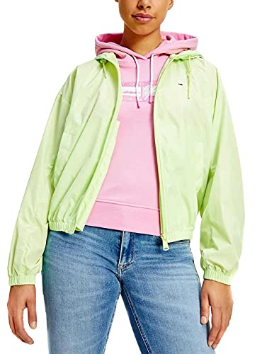 Tommy Jeans Damen TJW Yoke Tape Rib Windbreaker Windjacke, grün, Small von Tommy Jeans