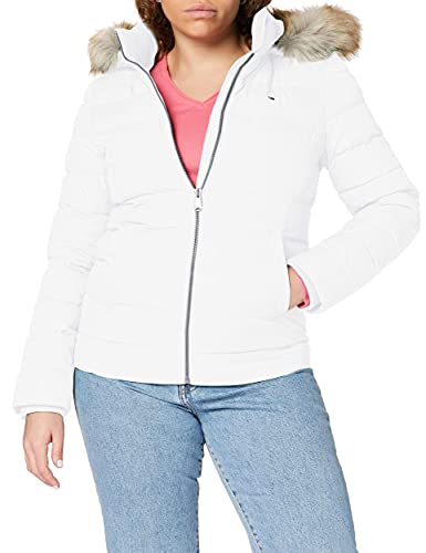 Tommy Jeans Damen Tjw Basic Hooded Down Jacket Daunenmantel, Gr. XXS, White (Weiß) von Tommy Jeans