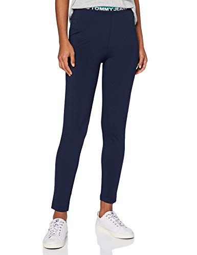 Tommy Jeans Damen Tjw Branded Waistband Legging Hose, Twilight Navy, L von Tommy Jeans