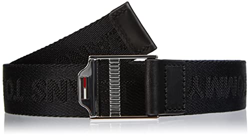 Tommy Jeans Damen TJW ESS Webbing Belt AW0AW11861 Gürtel, Schwarz, 90 von Tommy Jeans